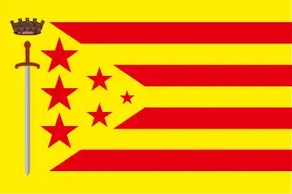 Estelada rey. Propuesta por Pep Rovira para los Países Catalanes