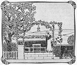 Muro de jardín con terraza en Idun, 1907