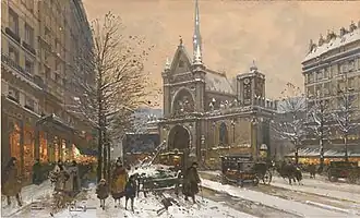 Por Eugène Galien-Laloue hacia 1920.