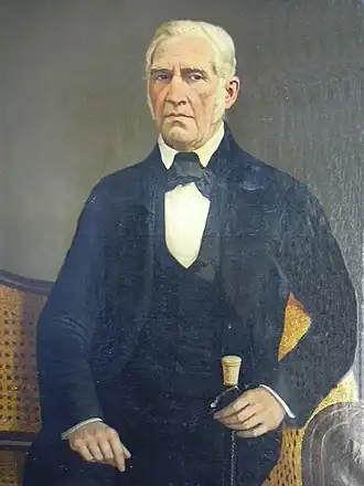 Eustoquio Díaz Vélez. Óleo de Benjamín Franklin Rawson.
