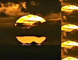 Destello verde visto en Mar del Plata, Argentina.