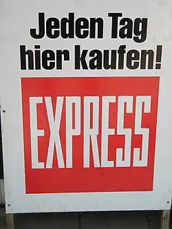 Valla sandwich en un kiosko