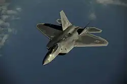 F-22 Raptor utilizado para interpretar a Starscream