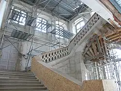 Escalera sur en curso de restauración (estado en 2008)