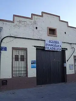 Foto de la fachada de la Iglesia Evangélica de Filadelfia en Valencia.
