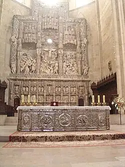 Retablo mayor de la catedral de Huesca.
