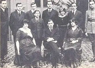 Familia Alessandri en 1920, de donde surgen dos Presidentes de Chile con ascendencia italiana: Arturo Alessandri y Jorge Alessandri.