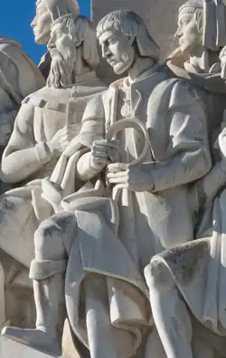 Fernando de Magallanes en el Monumento a los Descubrimientos de Lisboa (Portugal).