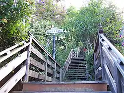 La intersección de Filbert Street y Napier Lane en Telegraph Hill.