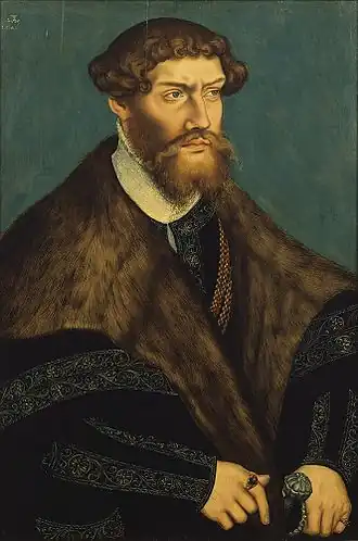 Retrato de Felipe I de Pomerania por Lucas Cranach el Joven.