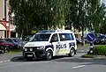 Furgón de la Policía de Finlandia.