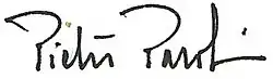 Firma de Pietro Parolin