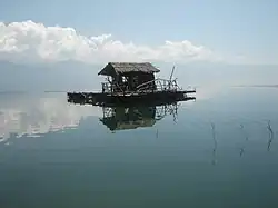 Cabaña de pescador en Oteševo, Macedonia del Norte.