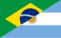 Bandera de Argentina y Brasil