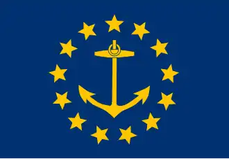 La bandera de Rhode Island desde 1882 hasta 1897