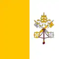 Bandera de la Ciudad del Vaticano de 1929 a 2001.