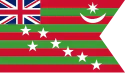 Bandera de la Liga de las naciones de la India (1917) en desuso