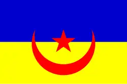 Bandera del Partido de Unión Nacional Saharaui (1974-1975)