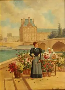 La Fleuriste et le Pavillon de Flore (É. Baré)