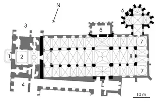 Planta de la iglesia abacial