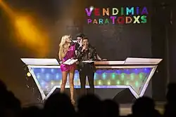 Florencia Peña junto a Gabriel Canci en la conducción de VPT 2022.
