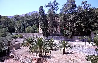 Vista parcial del Sanatorio de Fontilles en Vall de Laguar (Alicante), 2017.