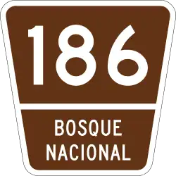 Identificador de la ruta forestal 186