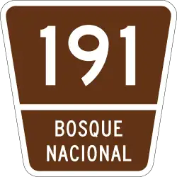 Identificador de la ruta forestal 191