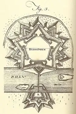 Fortificación de Huningue, del ingeniero militar Vauban.