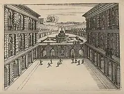 Cortile trasero del Palazzo Pitti.