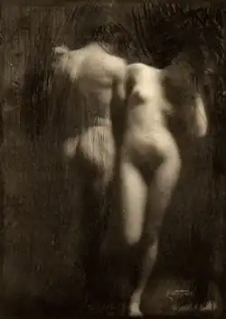 Adán y Eva por Frank Eugene, tomada en 1898, publicada en Camera Work no. 30, 1910
