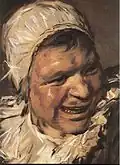 Detalle de Malle Babbe, de Frans Hals, 1633-1635.