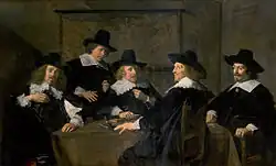 Regentes del hospital St. Elisabethgasthuis en Haarlem, pintado por Frans Hals en 1641