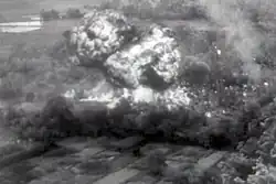 Lanzamiento de bombas de napalm por la Fuerza Aérea francesa durante la guerra de Indochina.