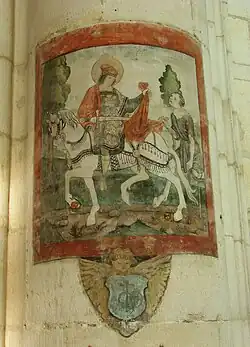 Fresco que representa a san Martin compartiendo su abrigo (principios del siglo&nbsp;XVI)