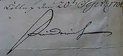 Firma de Federico I de Prusia
