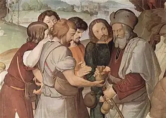Frescos de la Casa Bartholdy en Roma, Escena: José vendido por sus hermanos (detalle)