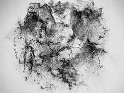 Frottage de una piedra.