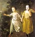 Las hijas del pintor persiguiendo una mariposa, (1756)