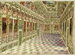 Galeria de Palacio de Palermo, in Teatro Geografico antiguo y moderno del Reyno de Sicilia (1686). Madrid, Biblioteca del Ministerio de Asuntos Exteriores y Cooperación