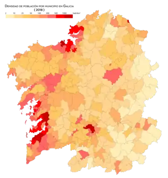 Densidad de población (2018)