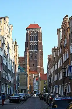 Torre de la Iglesia de Santa María de Gdańsk, Polonia.