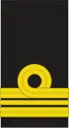 Insignia de Capitán de corbeta de la Marina de Brasil.