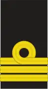 Insignia de capitán de fragata de la Marina de Brasil.