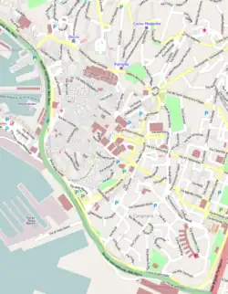 Mapa del centro de Génova.