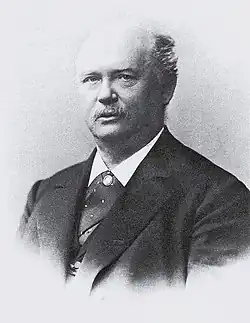Georg Siemens (1839–1901), desde 1899 Georg von Siemens, sobrino de Werner von Siemens, director fundador del Deutsche Bank