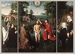 Gerard David - Tríptico del bautismo de Cristo (Gerard David)', c. 1505