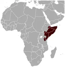 Área de distribución del gerenuc