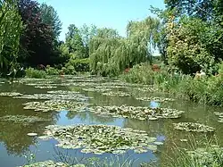 Estanque de los lirios de agua de Claude Monet en Giverny.