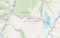 Ubicación del glaciar Universidad, al oriente de San Fernando